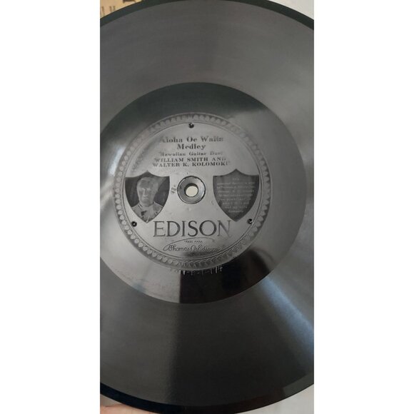 Edison Diamond Disc Record Aloha Oe Waltz Medley & Waipio Medley Hawaiian Guitar - Picture 3 of 5